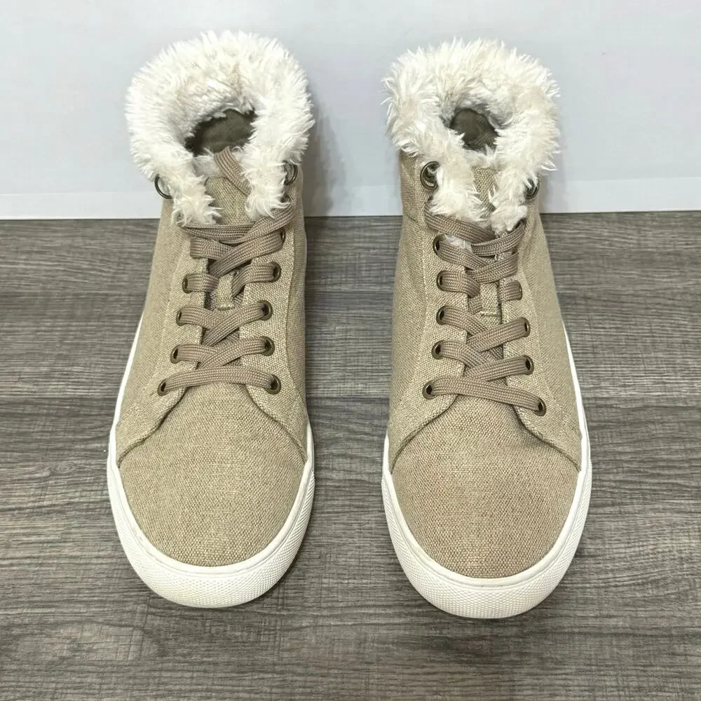 Corkys Women’s Templin Lace Up Faux Fur High Top Sneaker Boots Size 10